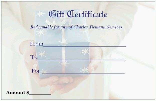 This is a picture of The Certificate we will send